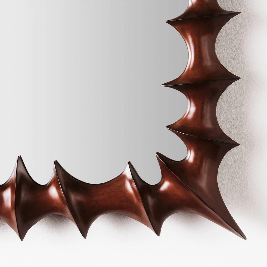 Brutalist Mirror Small Natural Wood - ökenhem