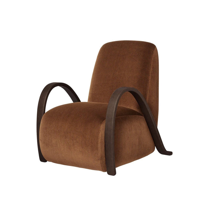 Buur Lounge Chair - Devoré Velvet - Rust - ökenhem