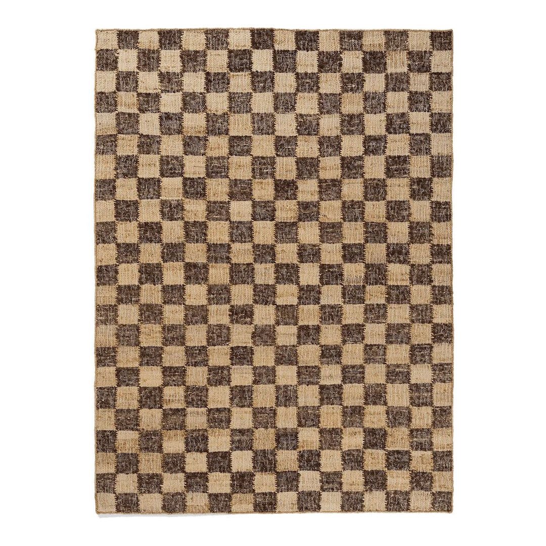 Check Wool Jute Rug - ökenhem