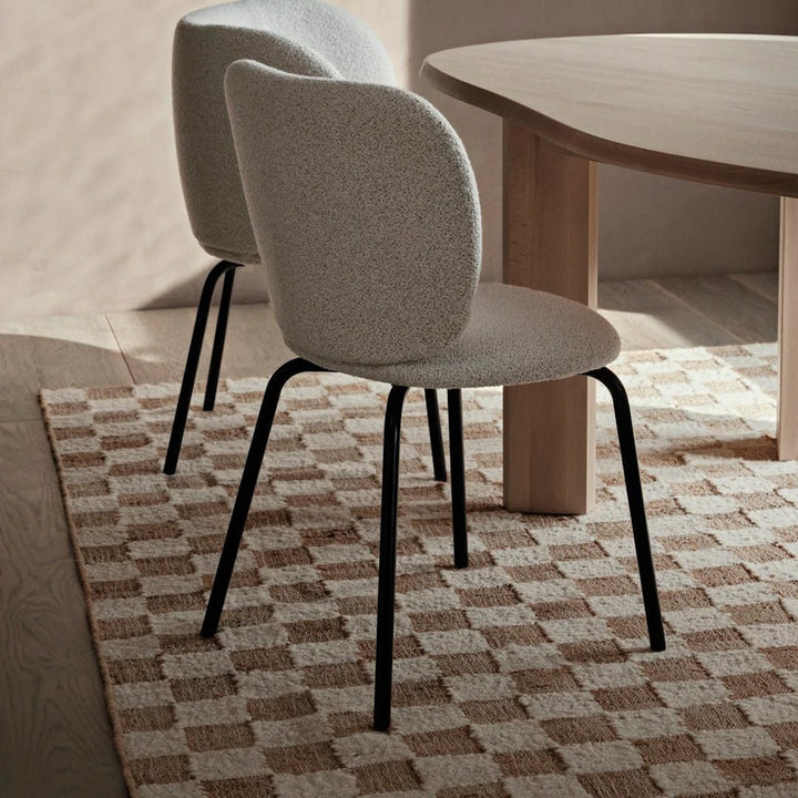 Check Wool Jute Rug - ökenhem