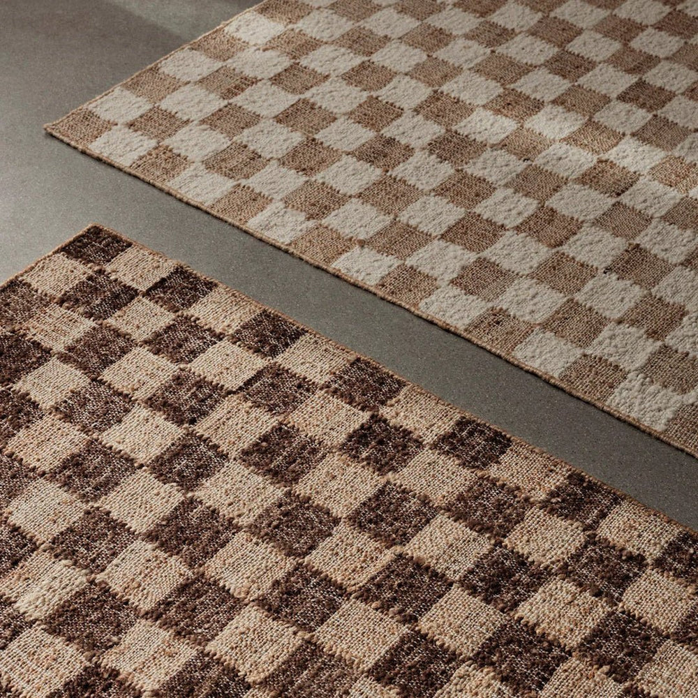 Check Wool Jute Runner - ökenhem