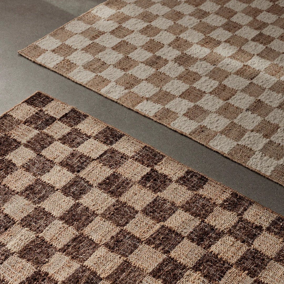 Check Wool Jute Runner - ökenhem