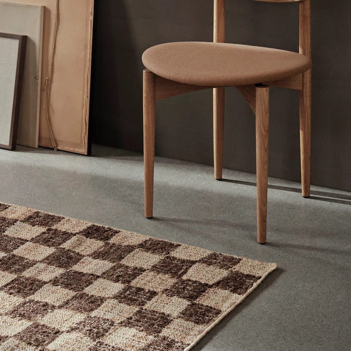 Check Wool Jute Runner - ökenhem