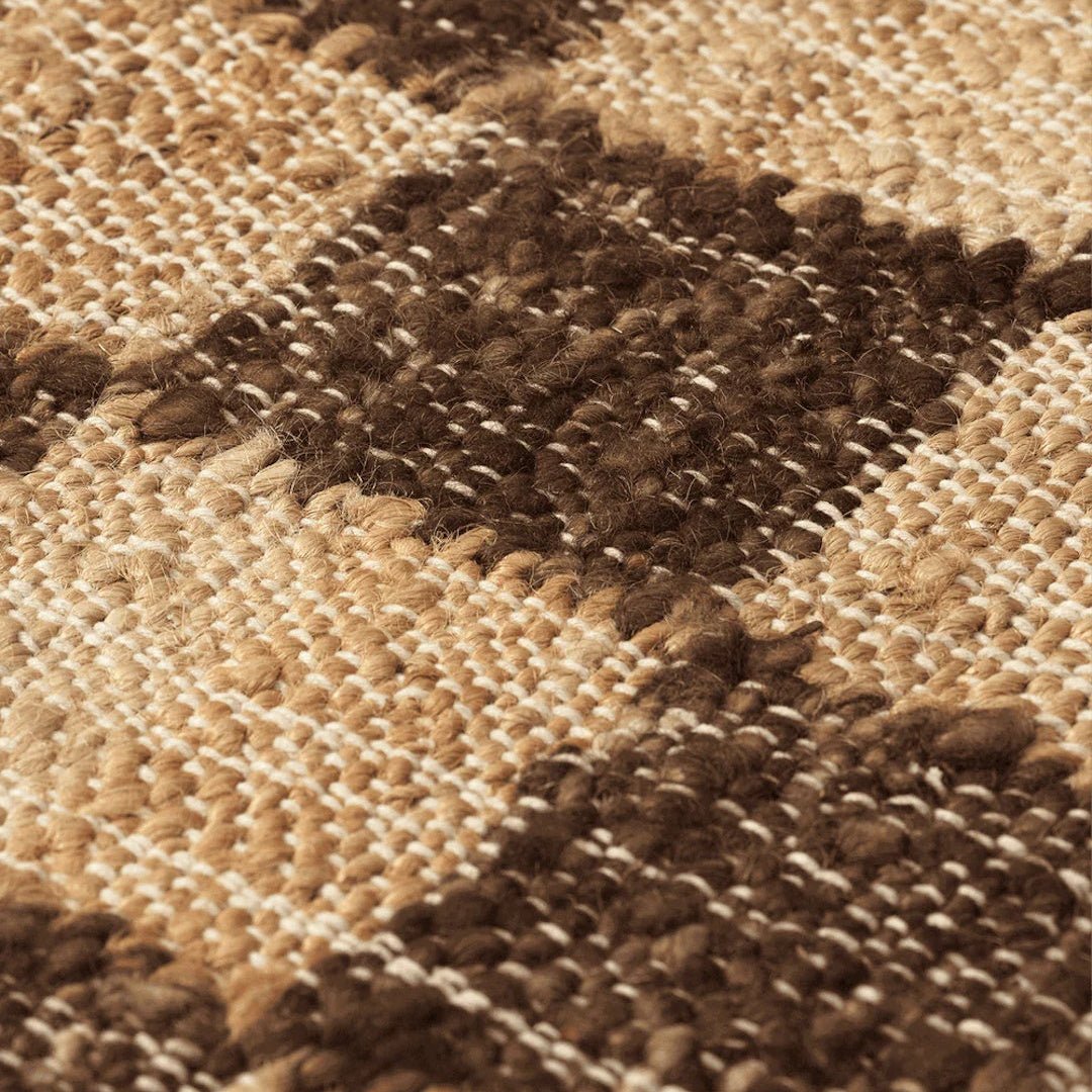Check Wool Jute Runner - ökenhem