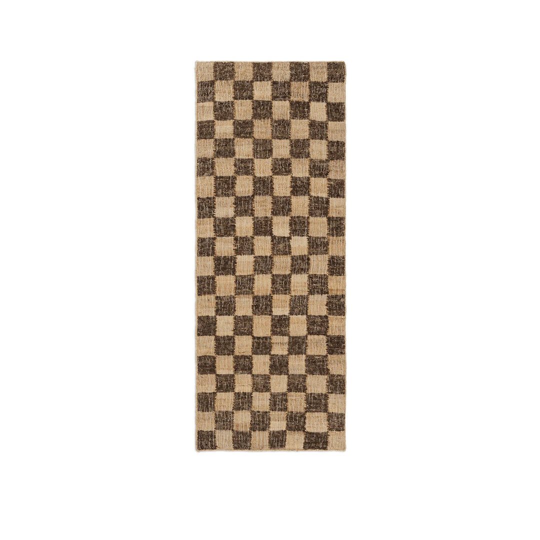Check Wool Jute Runner - ökenhem
