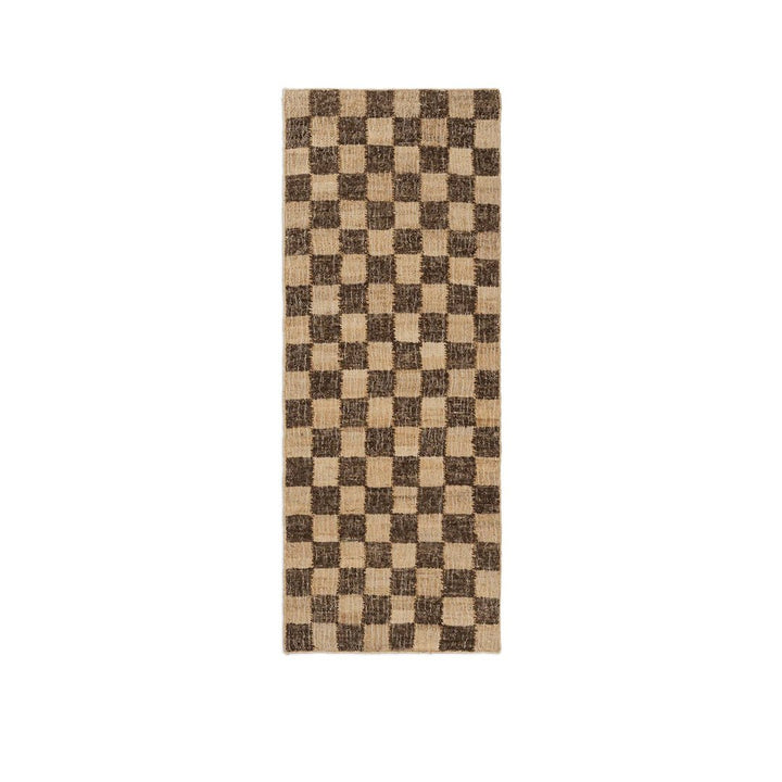 Check Wool Jute Runner - ökenhem