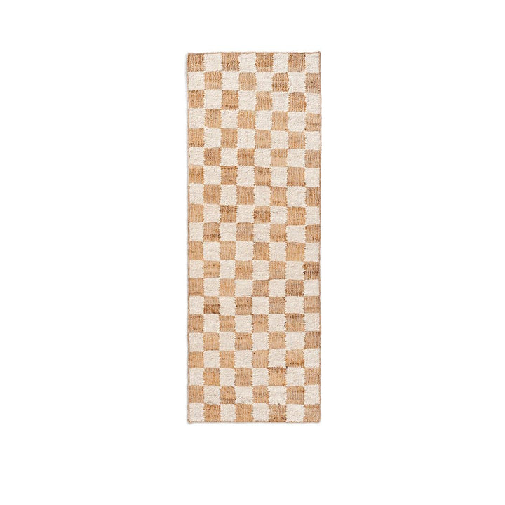 Check Wool Jute Runner - ökenhem