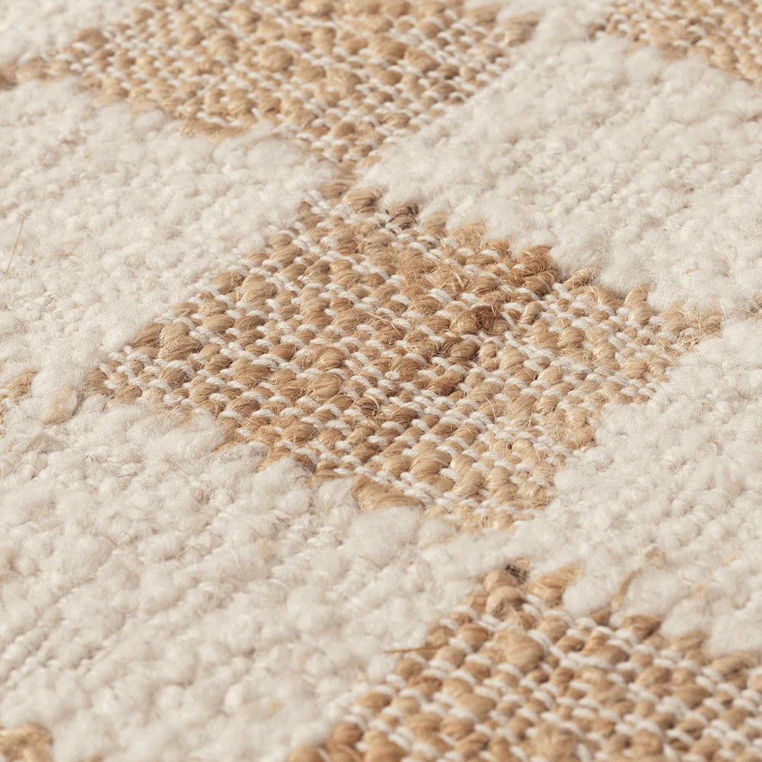 Check Wool Jute Runner - ökenhem