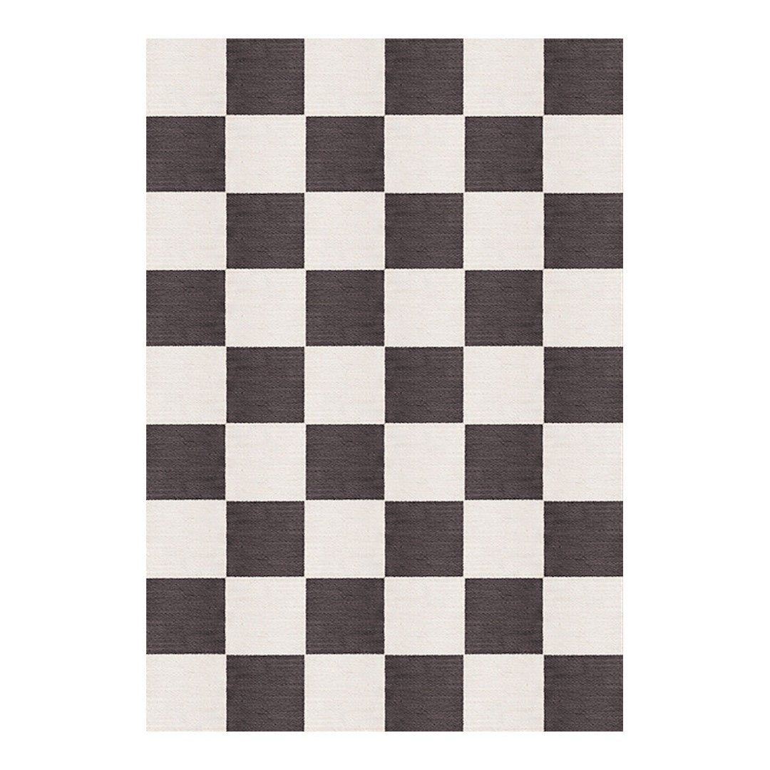 Chess Wool Rug - Black And White - ökenhem