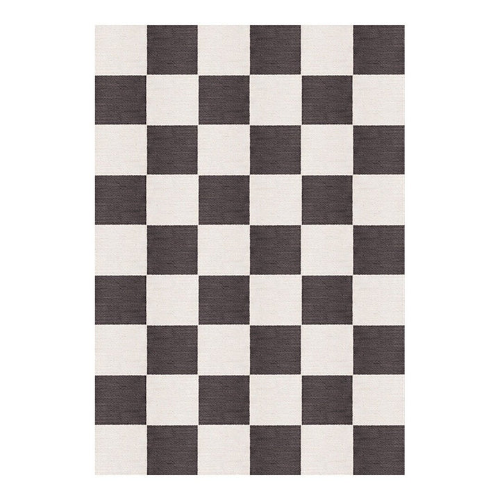 Chess Wool Rug - Black And White - ökenhem
