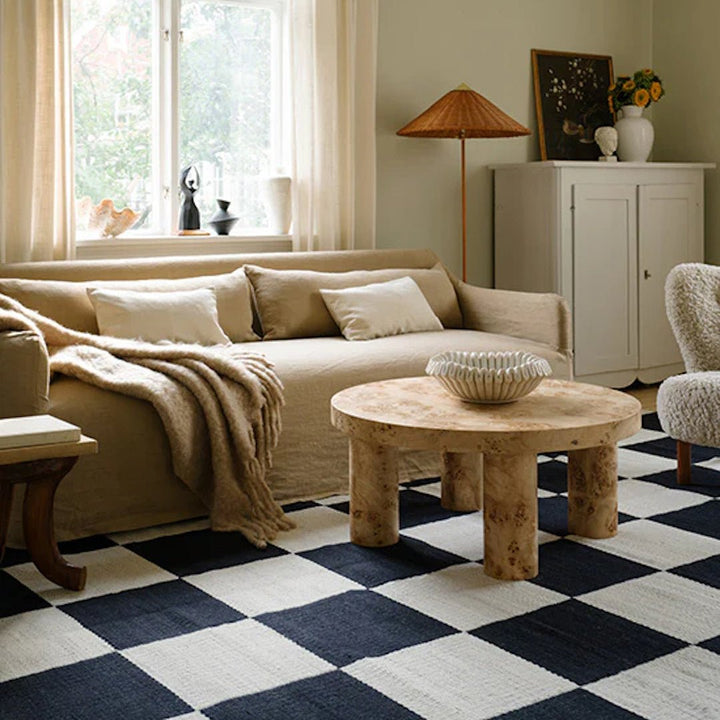 Chess Wool Rug - Black And White - ökenhem