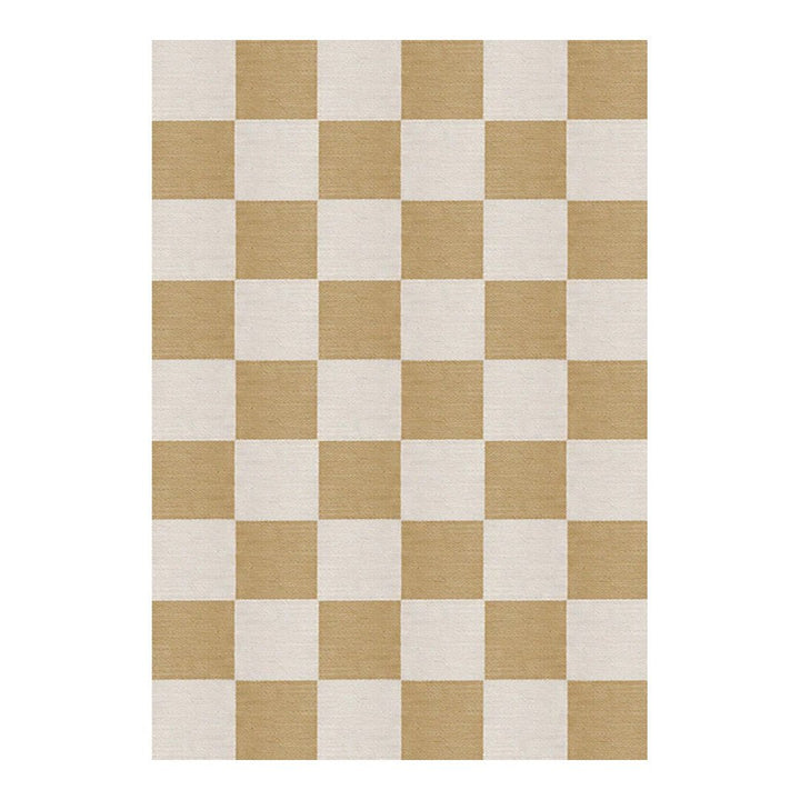 Chess Wool Rug - Harvest Yellow - ökenhem