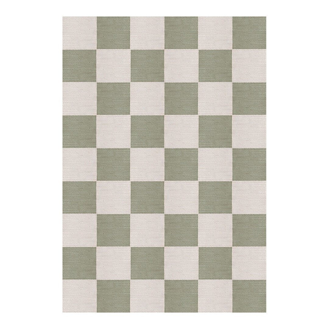 Chess Wool Rug - Sage - ökenhem