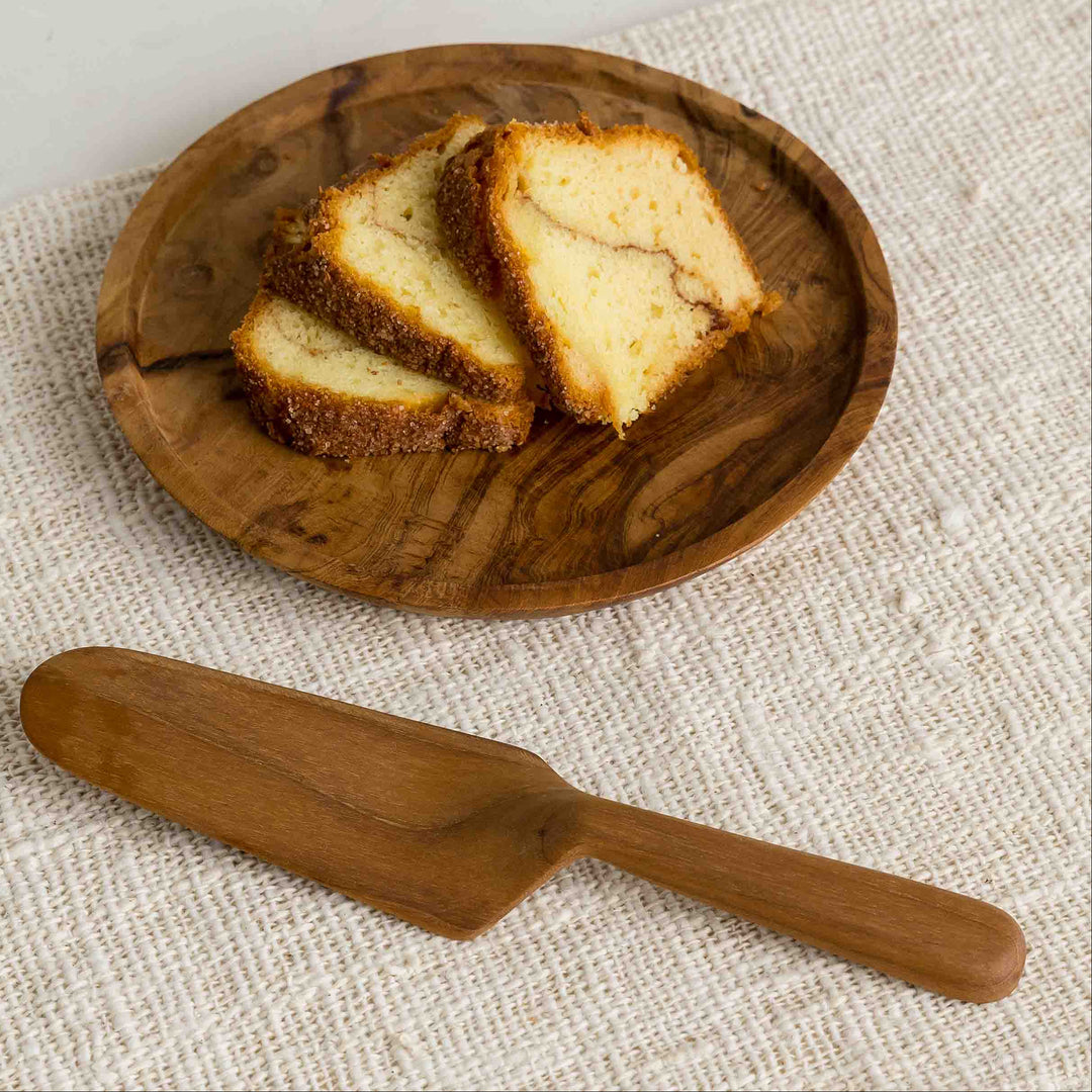 Teak Wood Desert Server