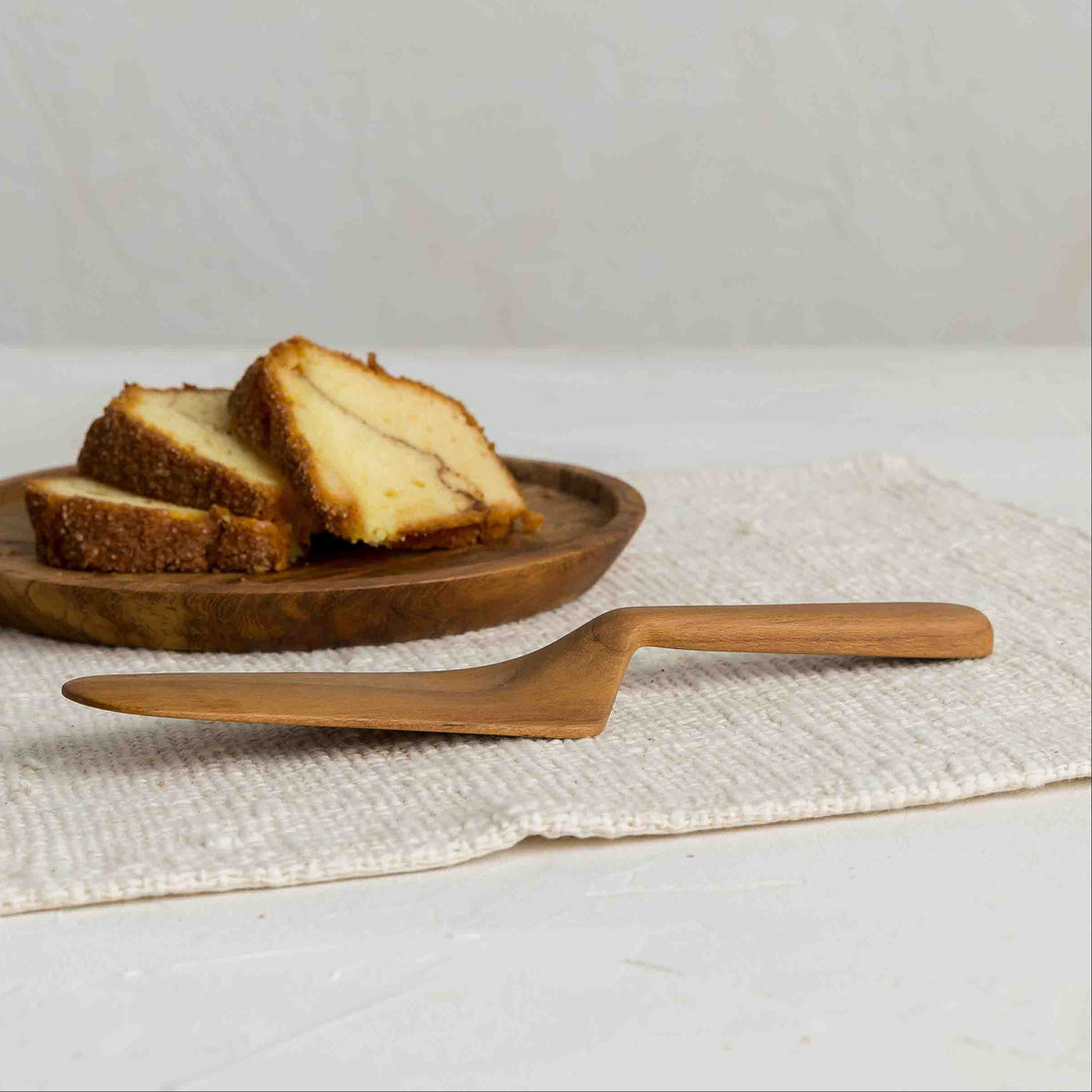 Teak Wood Desert Server