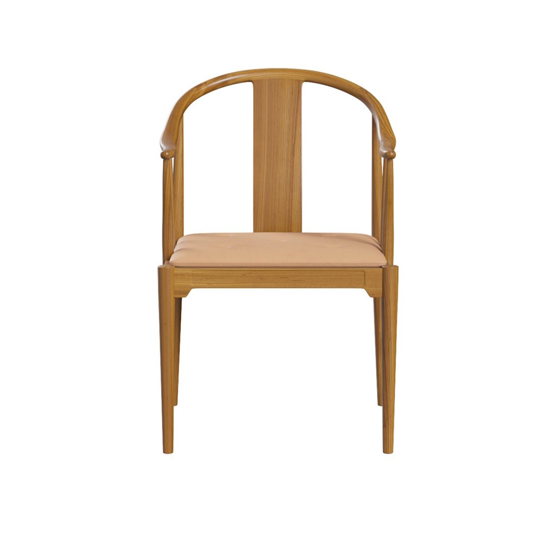 China Chair in Clear Lacquered Solid Cherry Wood, Natural, Natural