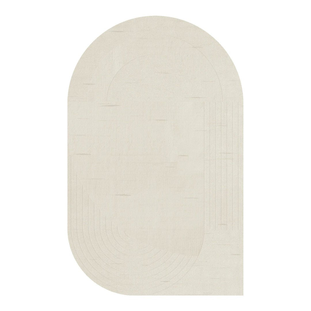 Circular Wool Rug - Bone White - ökenhem