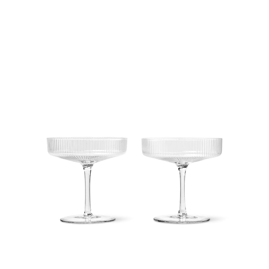 Ripple Champagne Saucers - Set of 2