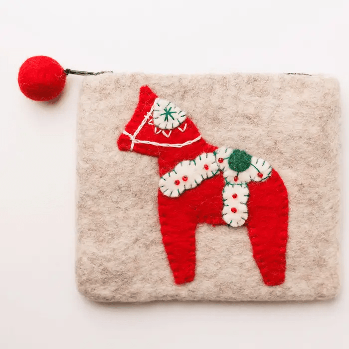Dala Red Felt Purse - ökenhem