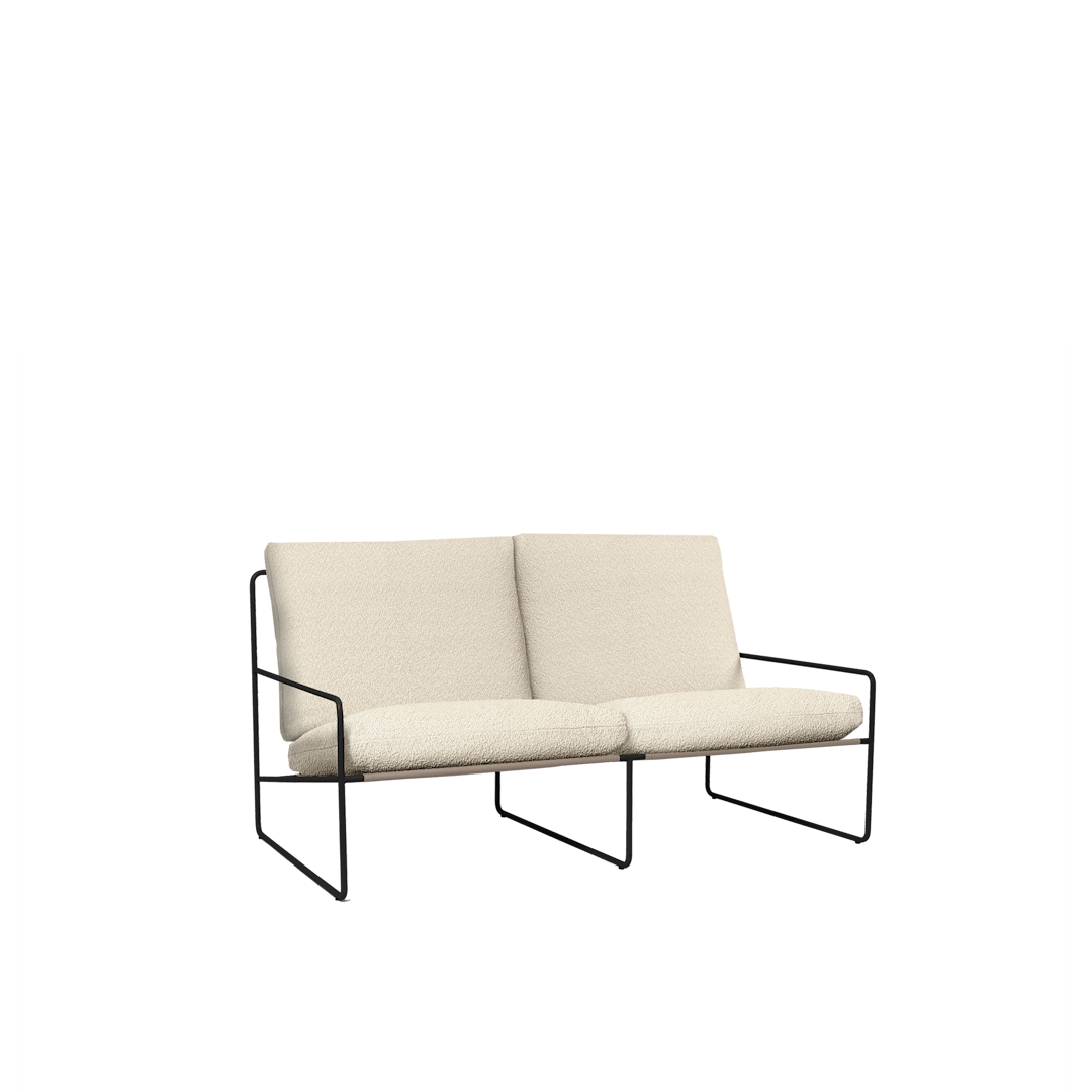 Desert 2 - seater - Black - Pure Bouclé - ökenhem