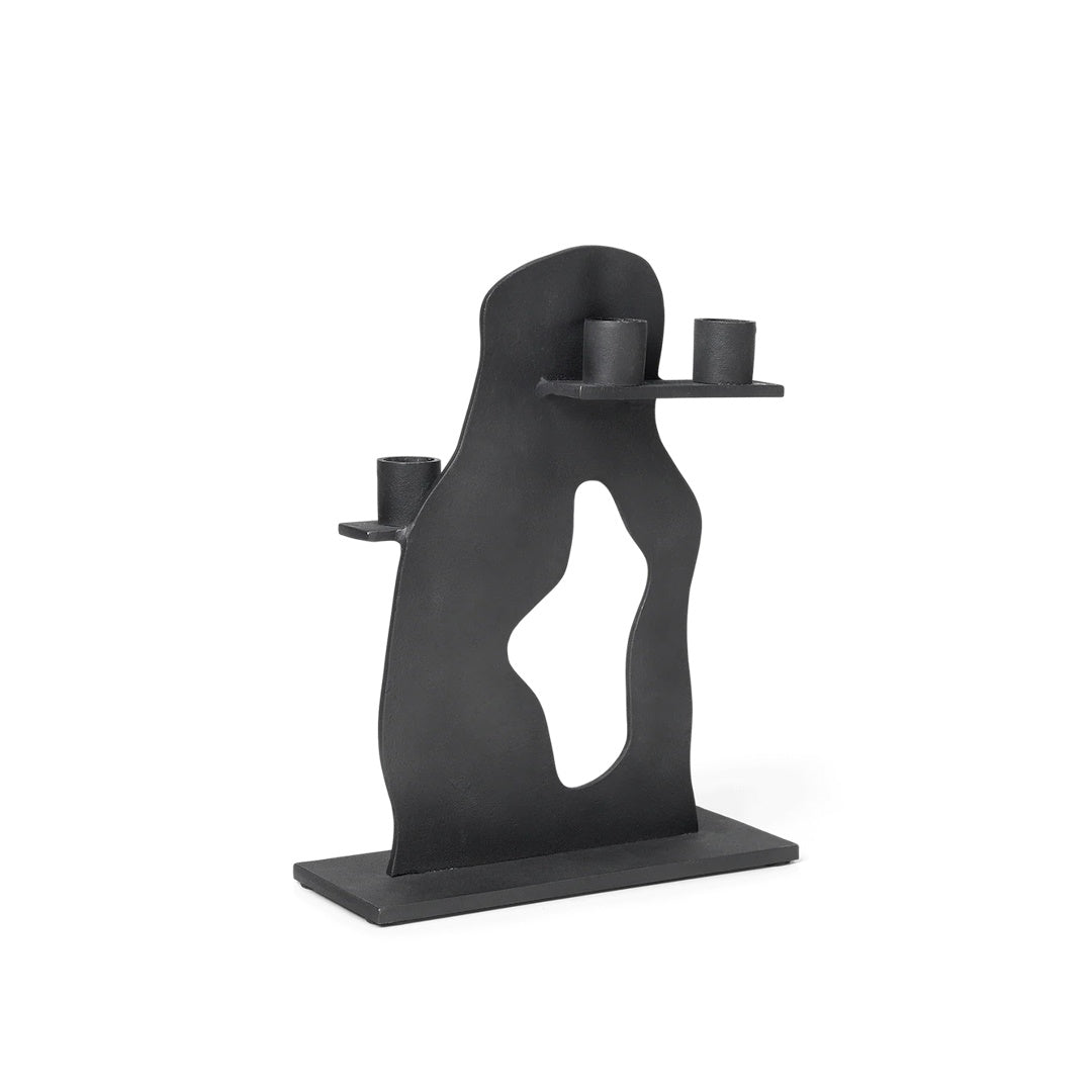 Erode Candle Holder - Black Aluminium - ökenhem