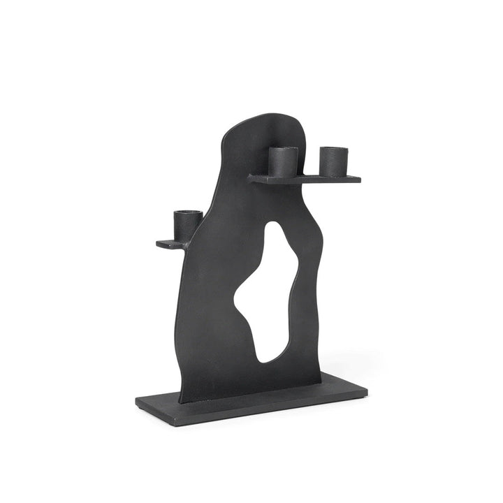 Erode Candle Holder - Black Aluminium - ökenhem