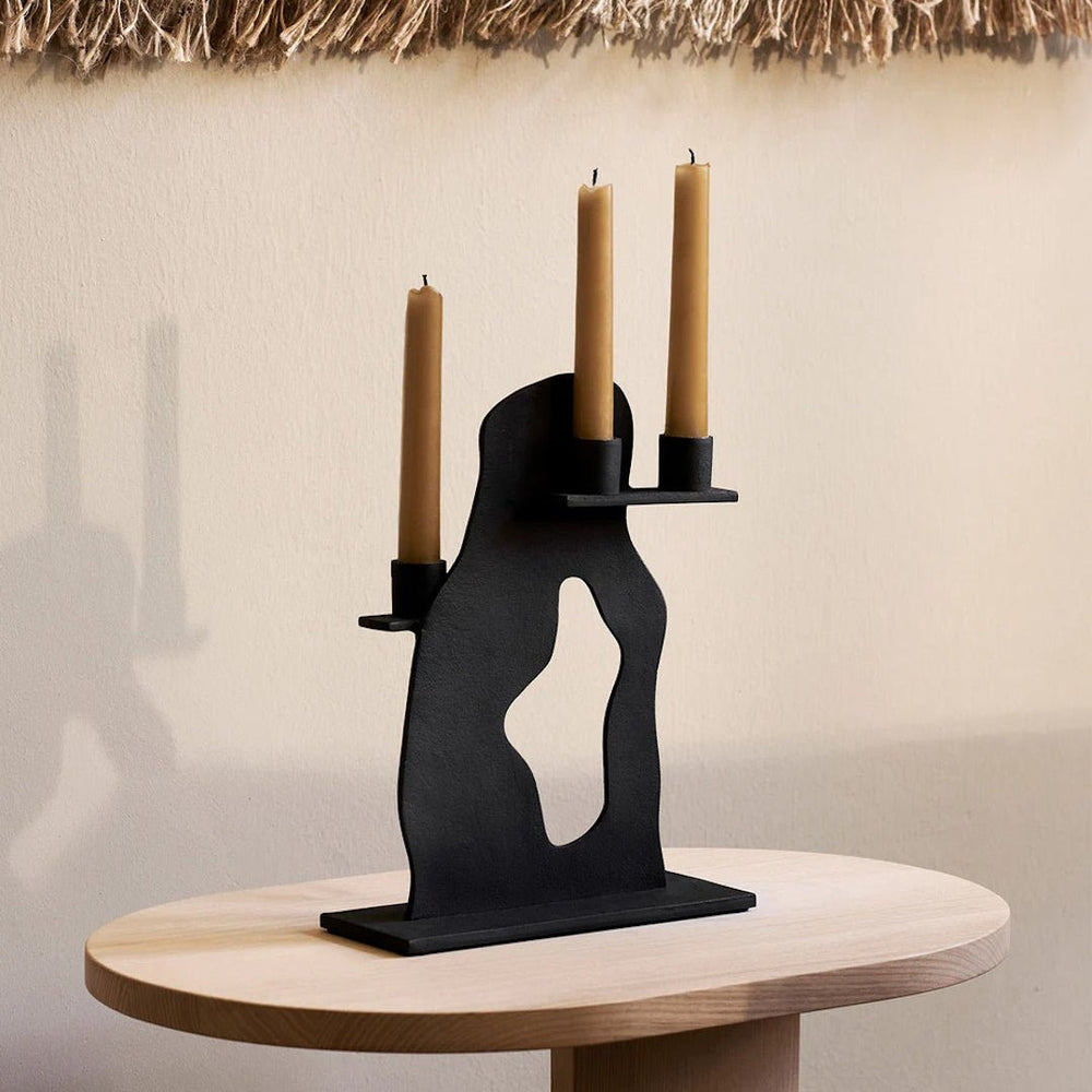 Erode Candle Holder - Black Aluminium - ökenhem