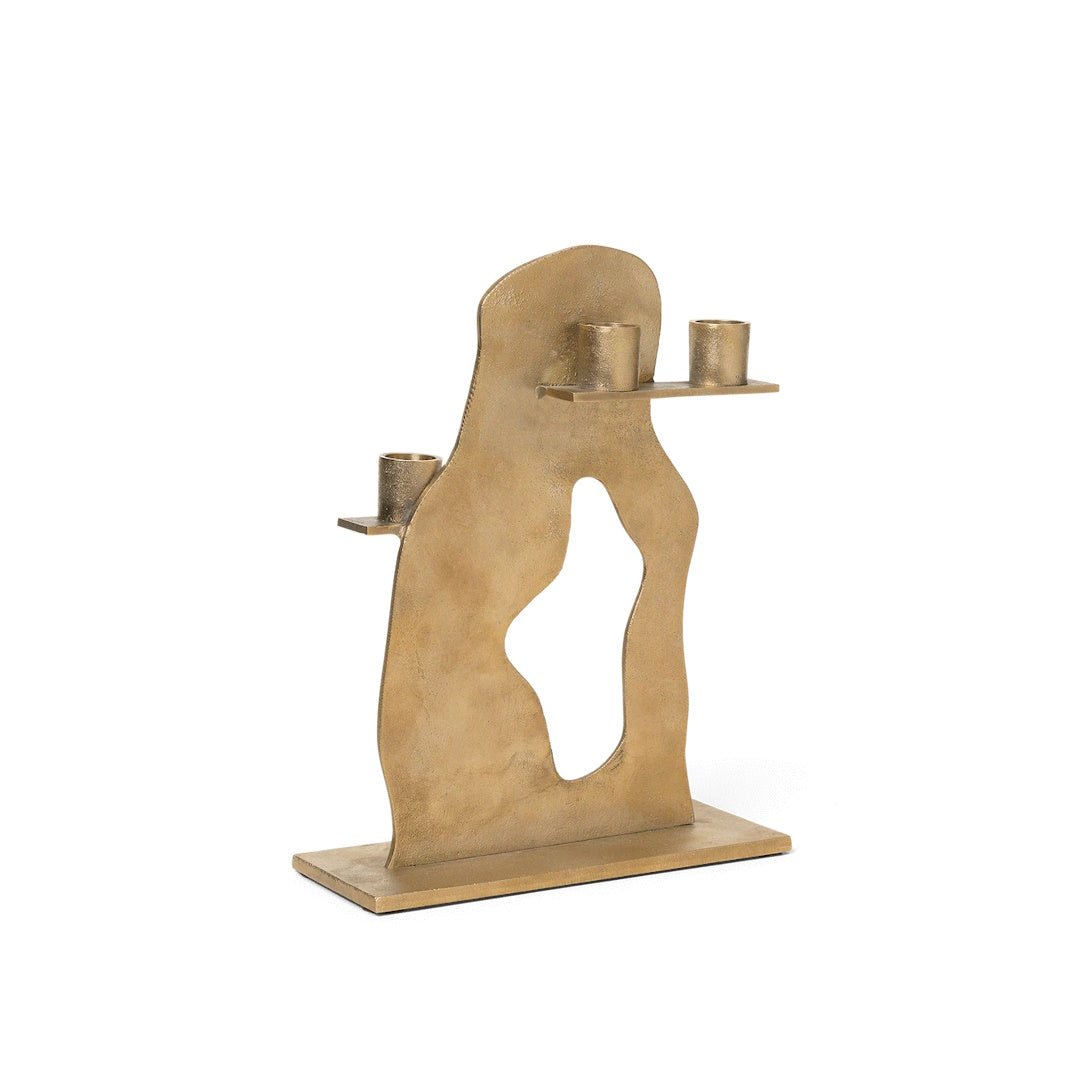 Erode Candle Holder - Brass - ökenhem