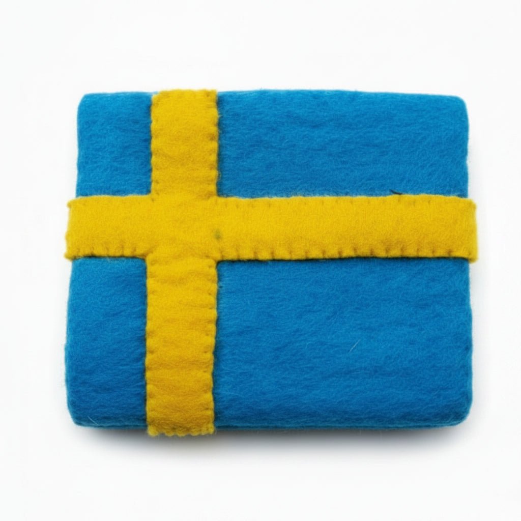 Felt Purse, Sweden Flag - ökenhem