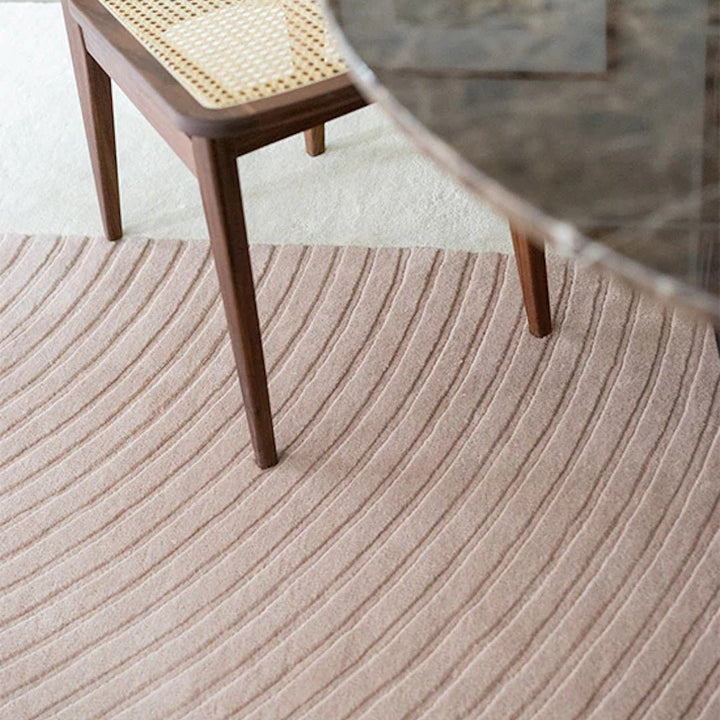 Follow The Trace Wool Rug - Red - ökenhem