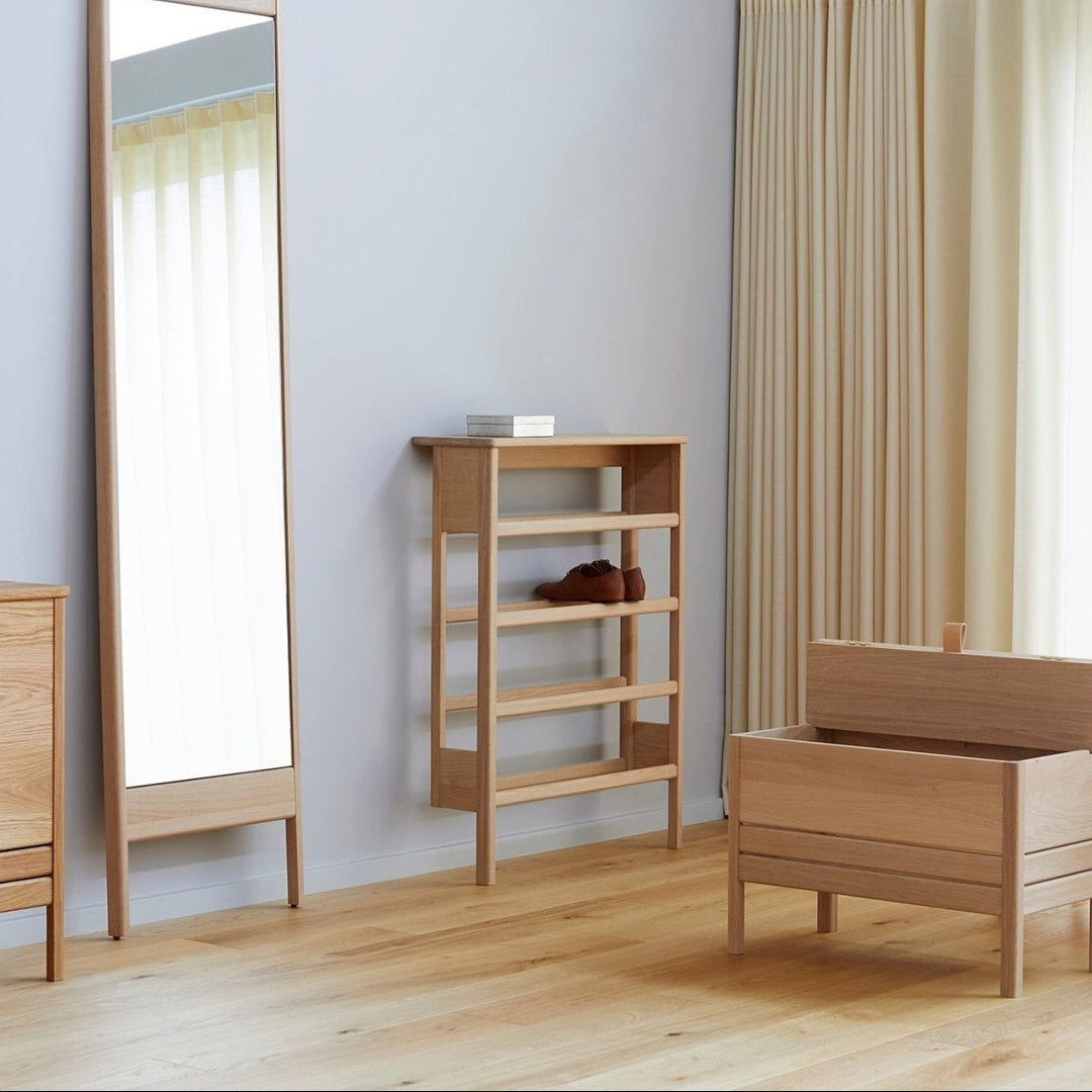 Form & Refine A Line Shoe Rack 72, White Oak - ökenhem