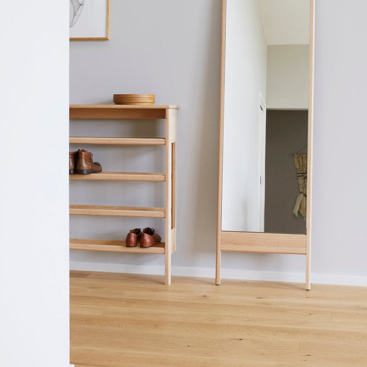 Form & Refine A Line Shoe Rack 72, White Oak - ökenhem
