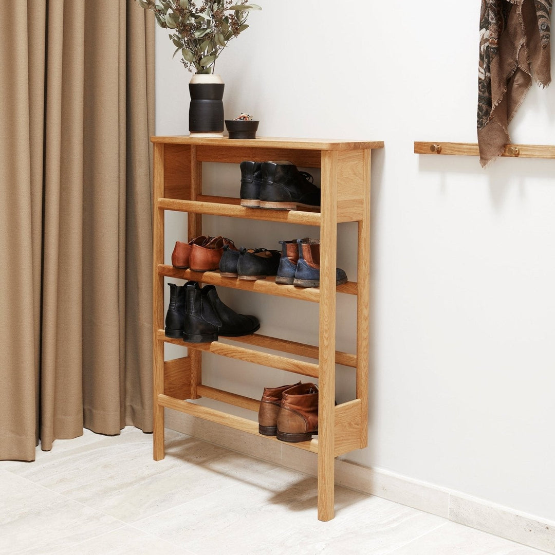 Form & Refine A Line Shoe Rack 72, White Oak - ökenhem