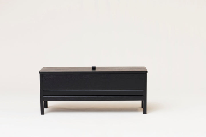 Form & Refine A Line Storage Bench 111, Black - stained - ökenhem