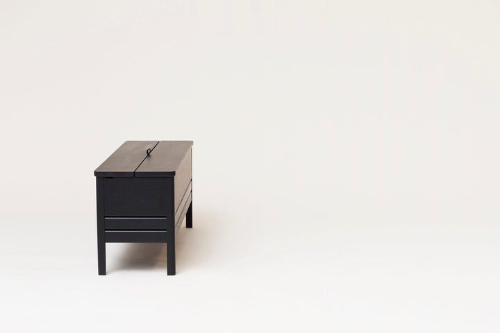 Form & Refine A Line Storage Bench 111, Black - stained - ökenhem