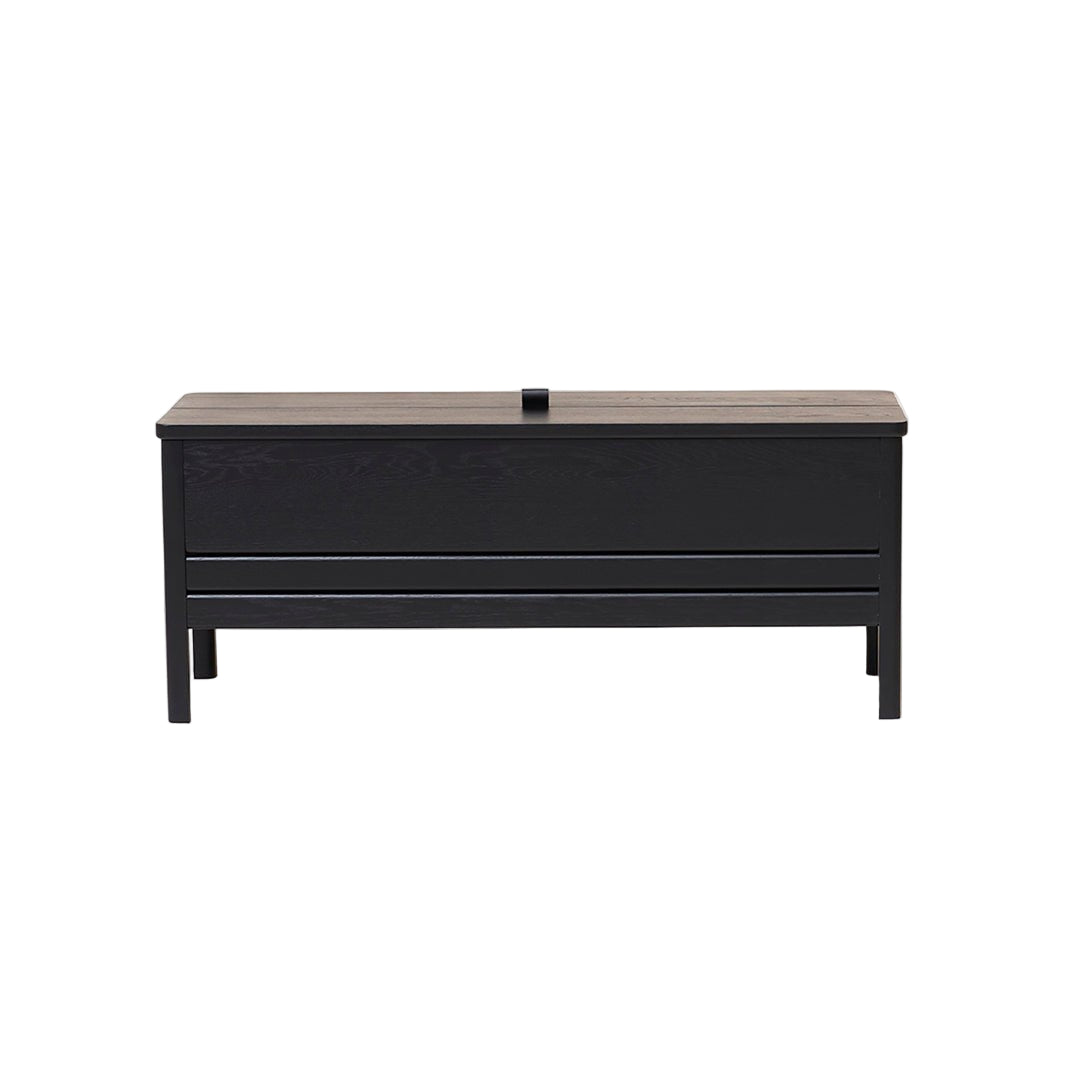 Form & Refine A Line Storage Bench 111, Black - stained - ökenhem