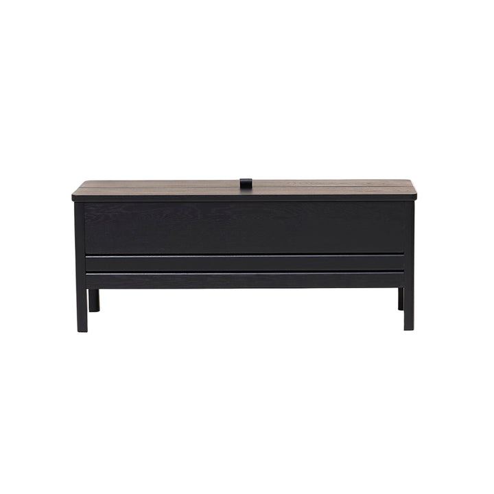 Form & Refine A Line Storage Bench 111, Black - stained - ökenhem
