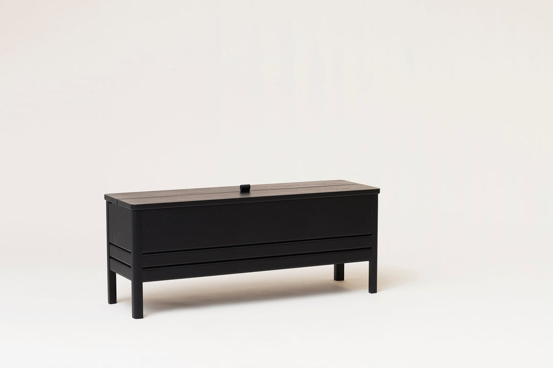 Form & Refine A Line Storage Bench 111, Black - stained - ökenhem