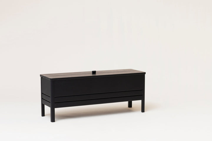 Form & Refine A Line Storage Bench 111, Black - stained - ökenhem