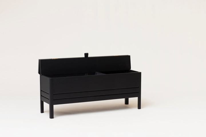 Form & Refine A Line Storage Bench 111, Black - stained - ökenhem