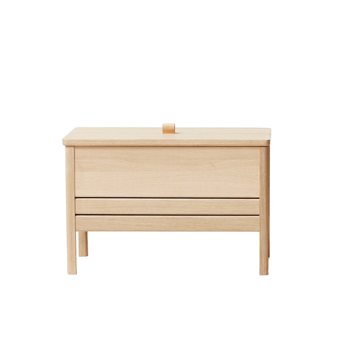 Form & Refine A Line Storage Bench 68, White Oak - ökenhem