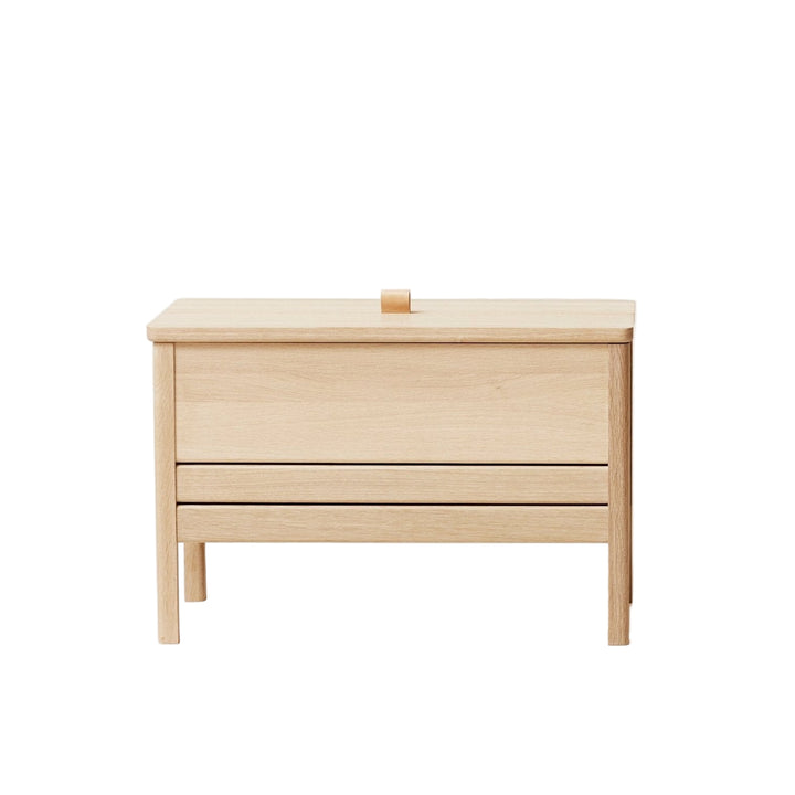 Form & Refine A Line Storage Bench 68, White Oak - ökenhem
