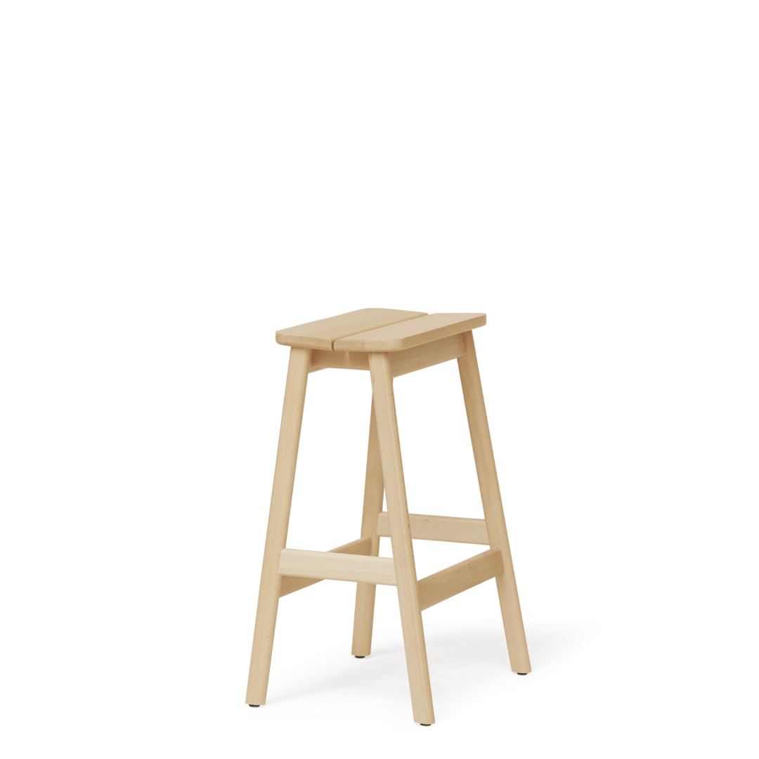 Form &amp; Refine Angle Standard Bar Stool 65, Beech - ökenhem