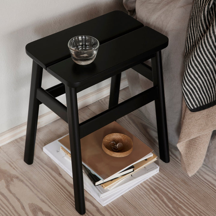 Form &amp; Refine Angle Standard Stool 45, Black - stained Beech - ökenhem
