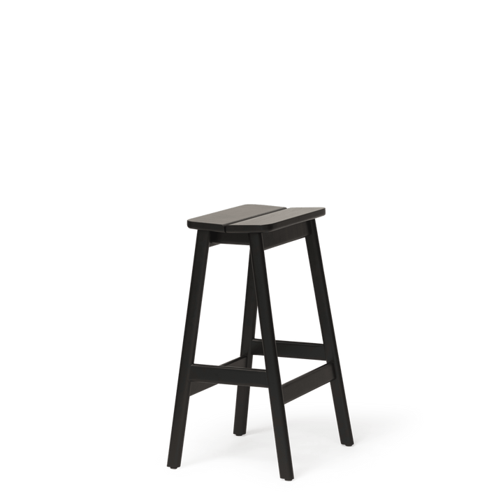 Form &amp; Refine Angle Standard Stool 65, Black - stained Beech - ökenhem