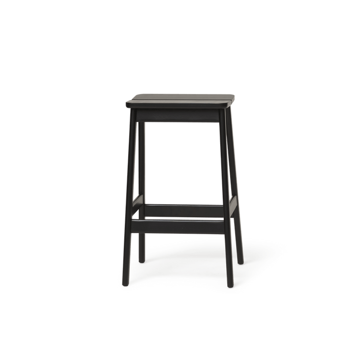 Form &amp; Refine Angle Standard Stool 65, Black - stained Beech - ökenhem