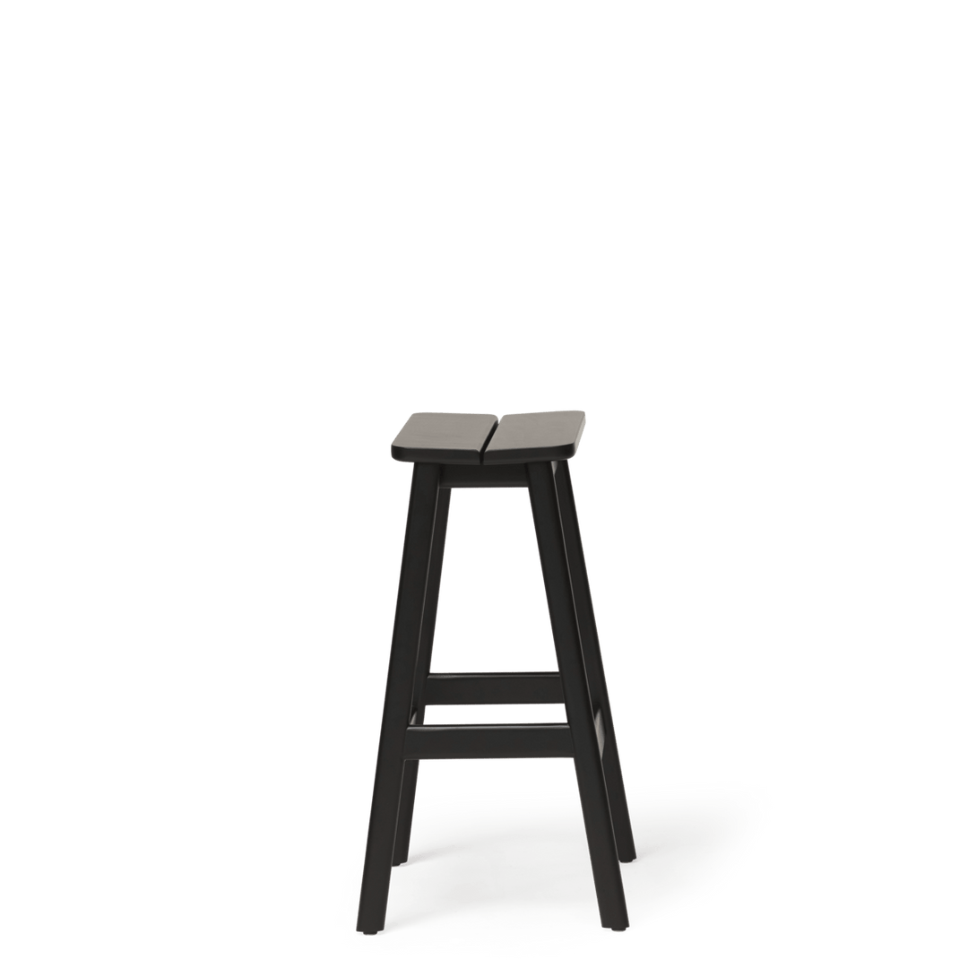 Form &amp; Refine Angle Standard Stool 65, Black - stained Beech - ökenhem