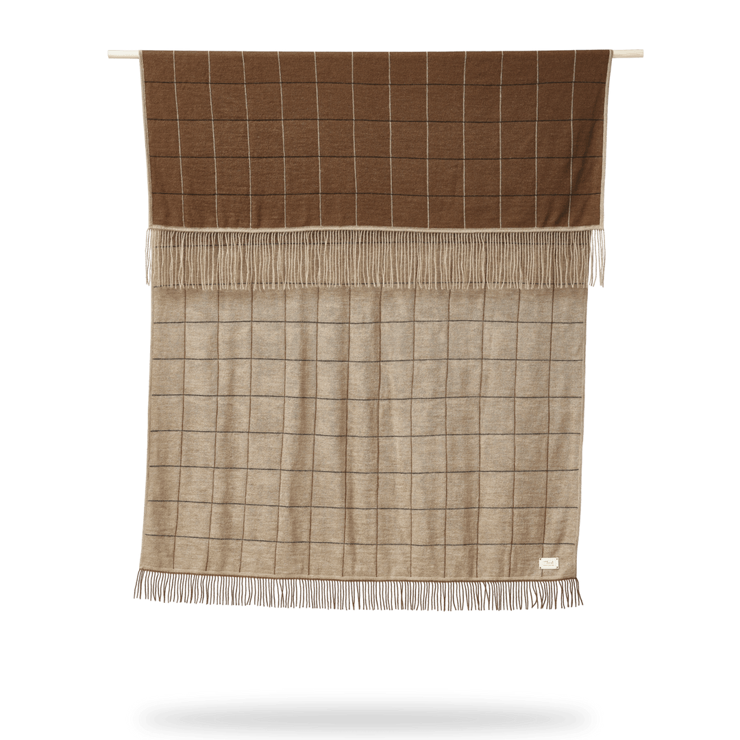 Form & Refine Aymara Blanket, New Square Brown - ökenhem
