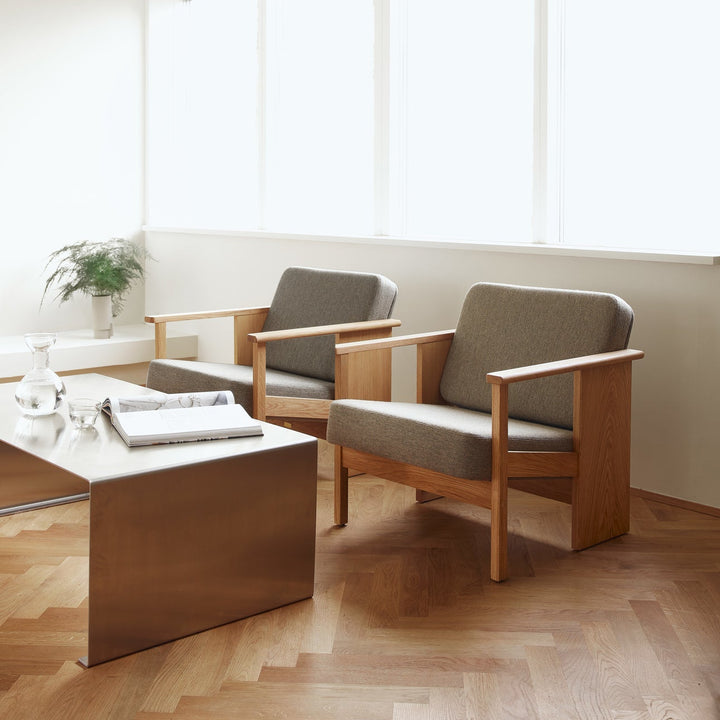 Form &amp; Refine Block Lounge Chair, Oak Hallingdal 65 - ökenhem