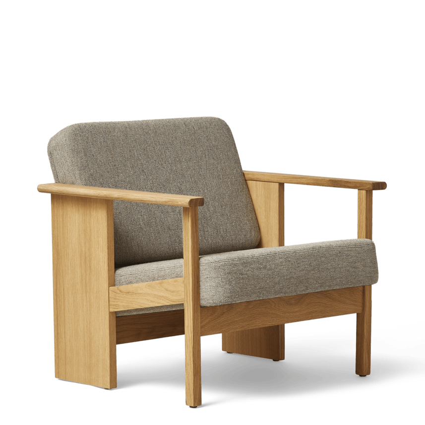 Form &amp; Refine Block Lounge Chair, Oak Hallingdal 65 - ökenhem
